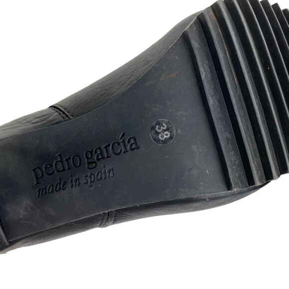 Pedro Garcia Yoad Justine Heeled Chelsea Boots Booties in Black Leather, Size 8 - Picture 13 of 14